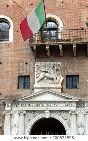 Verona - Piazza dei Signori is the civic and political heart of Verona Italy