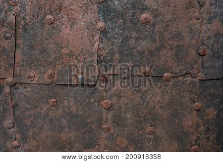 The Old Iron Wall Of A Building