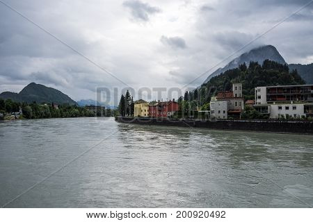 The City Kufstein In Tyrol On River Inn, Austria
