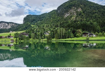 The Mountain Lake Thiersee In Tyrol, Austria
