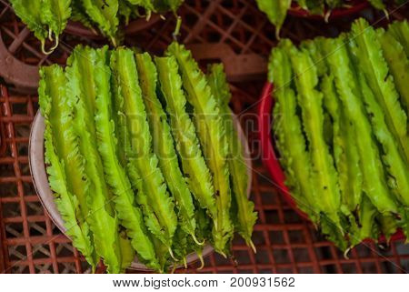 Green Leaves Of Grass Sold In The Market