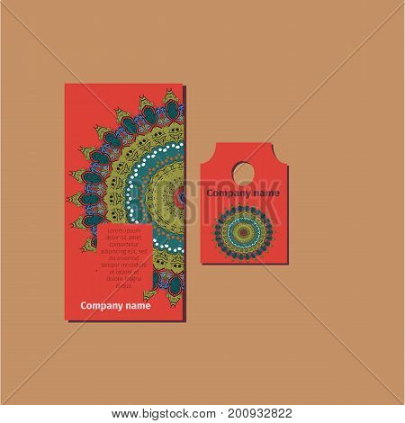 Branding identity template corporate company design, Set for business hotel, resort, spa, vector illustration