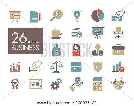 Business and finance web outline icon set. Graph symbol for your web site design logo app UI. Vector illustration EPS10.