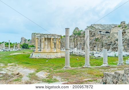 Restored Tyche Temple In Side