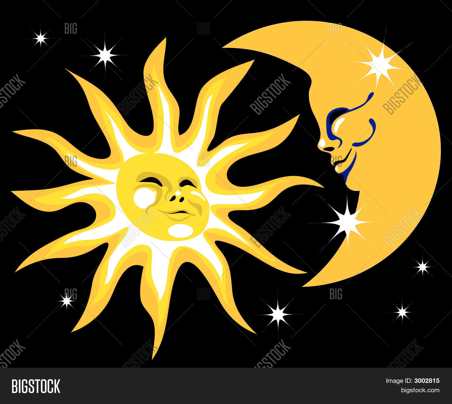 Sun Moon.Eps Vector & Photo (Free Trial) | Bigstock