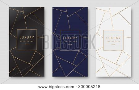Golden Lines Pattern Background. Luxury Style. Vector Illustration.