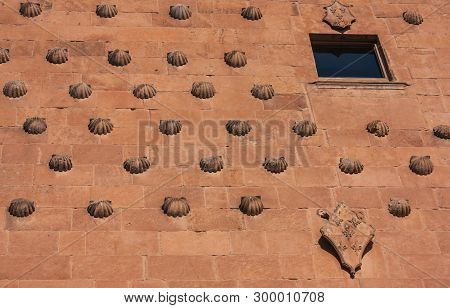 Salamanca, Castilla Y Leon, Spain - December 9, 2012: Detail Of A Carving Of Seashells On The Main F
