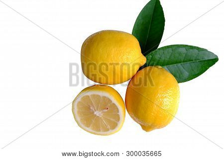 Lemon On White Background, Lemon Isolated Background