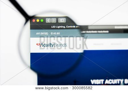 Richmond, Virginia, Usa - 8 May 2019: Illustrative Editorial Of Acuity Brands Inc Website Homepage. 