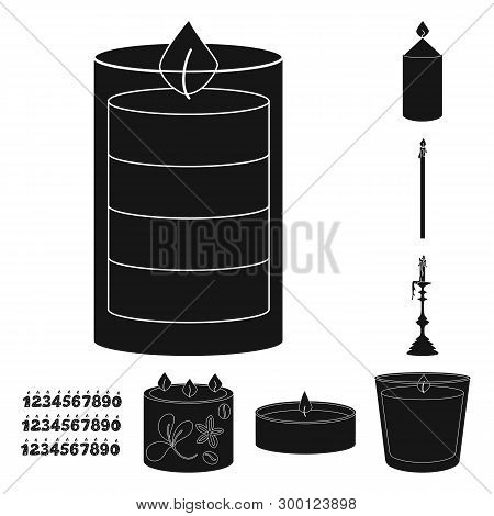 Vector Design Of Candlelight And Decoration   Icon. Collection Of Candlelight And Wax Stock Vector I