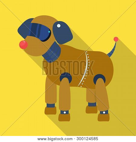 Vector Design Of Dog And Robotic Sign. Collection Of Dog And Automation Stock Vector Illustration.