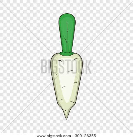 Daikon Vegetable Icon. Cartoon Illustration Of Daikon Vector Icon For Web Design