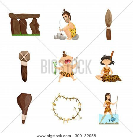 Isolated Object Of Ancient  And Age Icon. Set Of Ancient  And Archeology Stock Symbol For Web.