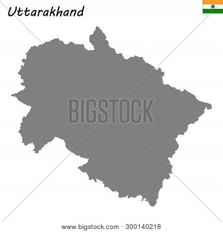 High Quality Map Of Uttarakhand Is A State Of India