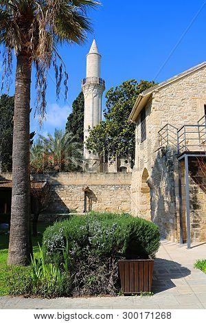 The Minaret Of The Grans Mosque, Djami Kebir As It Is Called. In Larnaca, Cyprus. View From Larnaca 
