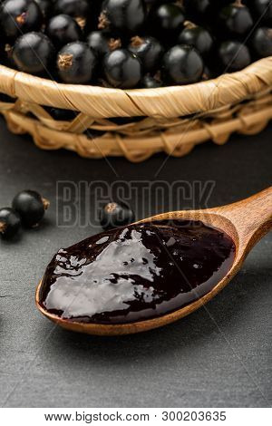 Black Currant Jam, Preserving Blackcurrants. Healthy Natural Food