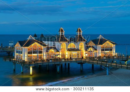 Seebrucke Sellin, A Famous Historical House On Island Ruegen In Germany