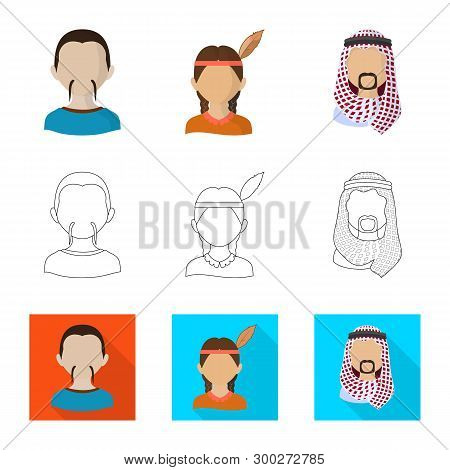 Vector Design Of Imitator And Resident Sign. Set Of Imitator And Culture Stock Vector Illustration.