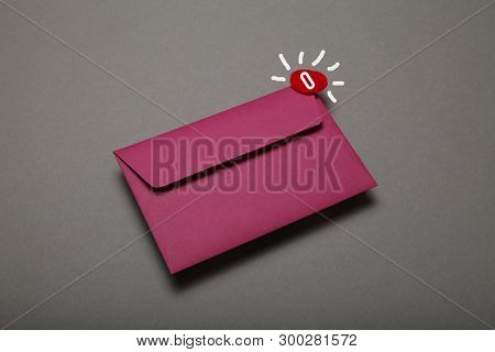 Business Chat Communication, Newsletter Notification. Gray Background