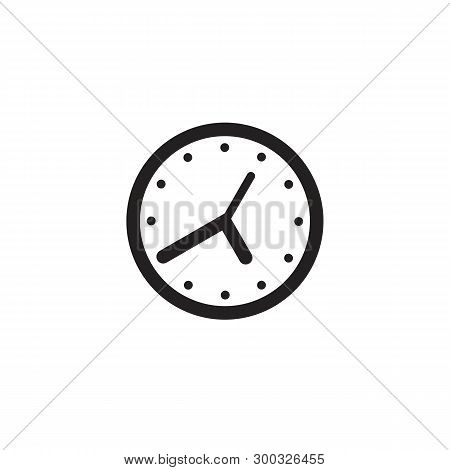 Clock Icon Graphic. Simple Vector Element Illustration