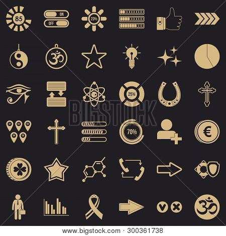 Graphic Icons Set. Simple Style Of 36 Graphic Vector Icons For Web For Any Design