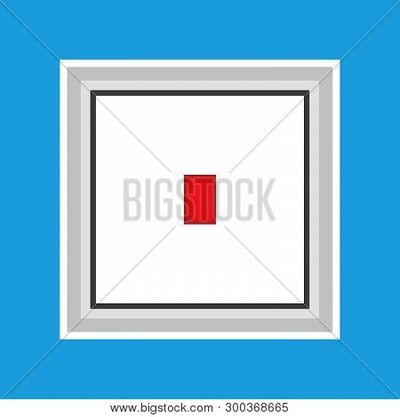 Rocker Switch Power Off Electric Power Icon. Control Turn Equipment Isolated
