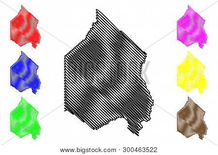 Alpine County, California (counties In California, United States Of America,usa, U.s., Us) Map Vecto