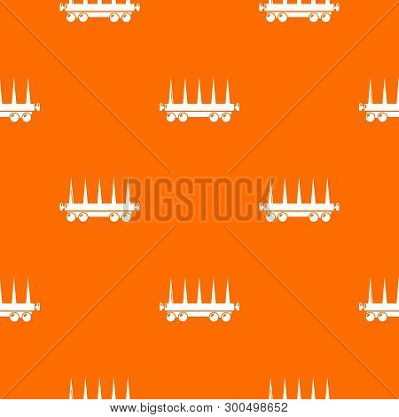 Delivery Wagon Pattern Vector Orange For Any Web Design Best