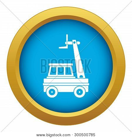 Cherry Picker Icon Blue Vector Isolated On White Background For Any Design