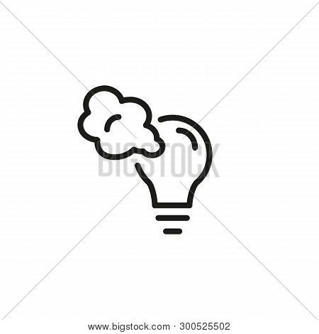 Creative Burnout Line Icon. Lack Of Energy, Stress, Exhaustion. Creativity Concept. Vector Illustrat