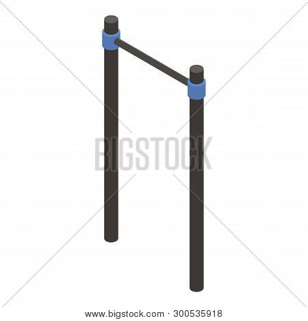 Gymnastic Crossbar Icon. Isometric Of Gymnastic Crossbar Vector Icon For Web Design Isolated On Whit