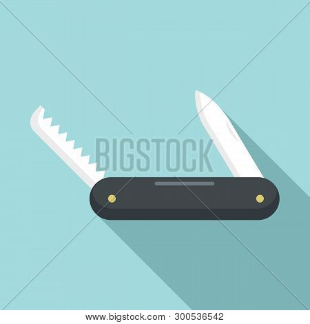 Multifunction Knife Icon. Flat Illustration Of Multifunction Knife Icon For Web Design