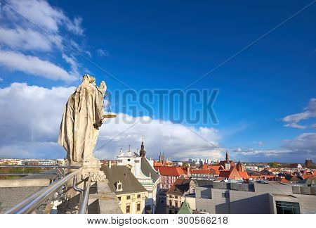 Bird View From The Mathematical Tower In Historical University Of Wroclaw, Built In 1737. Historical