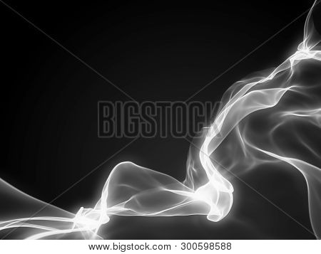Abstract Magic Light Black And White Background.