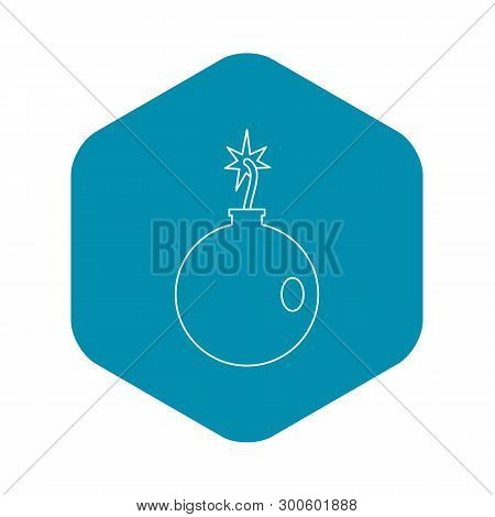 Cannonball Icon. Outline Illustration Of Cannonball Vector Icon For Web