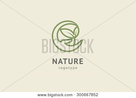 Abstract Nature Logo Icon Vector Design. Healthy Eco Food, Ecology, Spa, Diet, Yoga, Environment Day