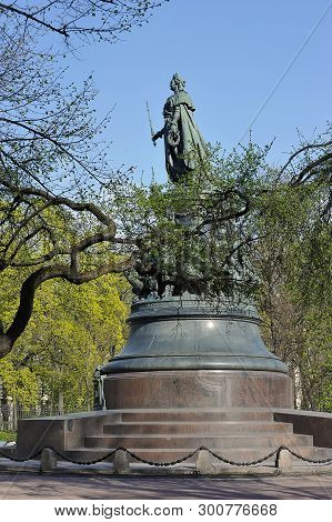 Monument To Catherine The Great In St. Petersburg