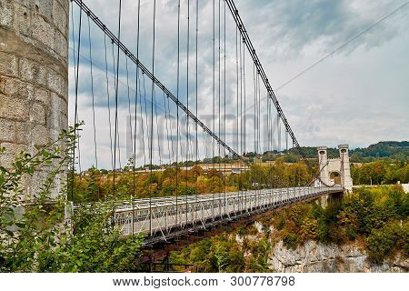 Big Old Bridge In The Mountains In France