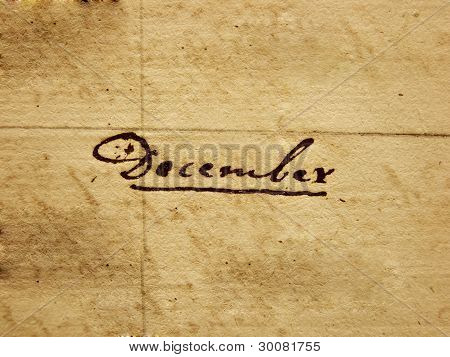 ธันวาคมเขียนด้วยลายมือ