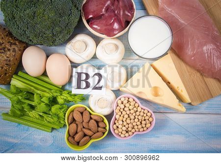 Food Ingredients Containing A Large Amount Of Vitamin B2 (riboflavinum).