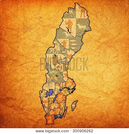 Blekinge On Map Of Swedish Counties