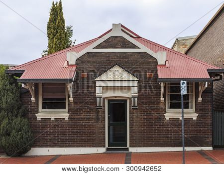 Armidale, Australia - April 10, 2019: Variety Of Heritage Listed Building Facades Erected In Late 19