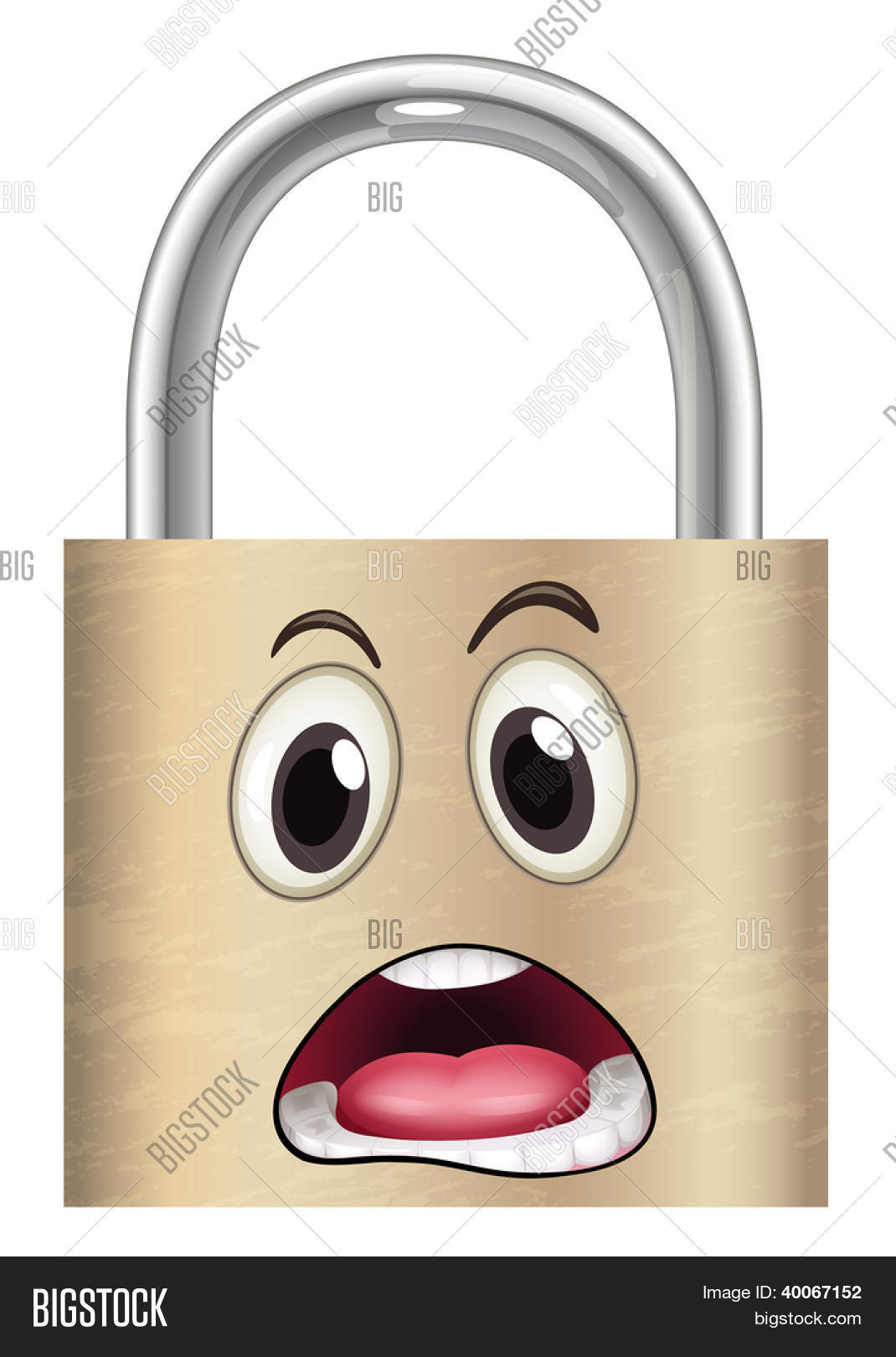 Illustration Lock Face Image & Photo (Free Trial) Bigstock