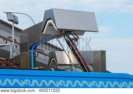 Electric Public Transport - City Bus Charging In Process, Moscow 06.07.2020