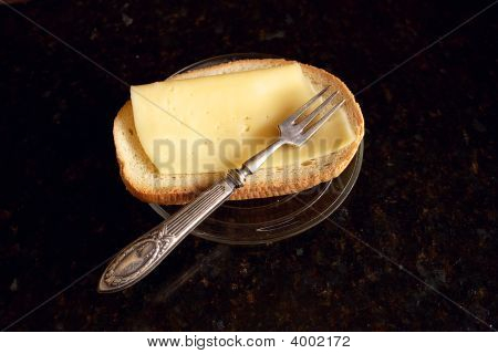 die Gabel und sandwich