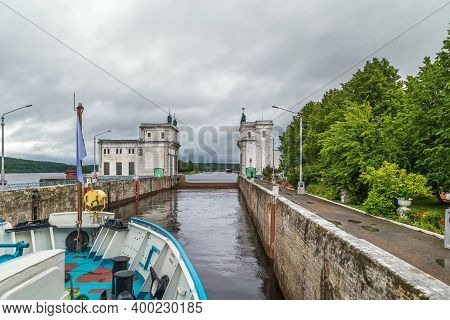 Lock On Svir River Near Upper Svir Hydroelectric Station, Russia