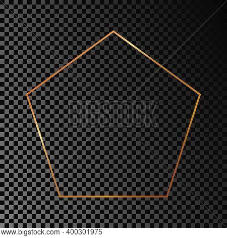 Gold Glowing Pentagon Vector Photo Free Trial Bigstock