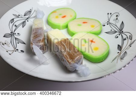 Tasty And Sweet Sandesh Closeup