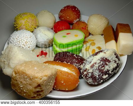 Tasty Multiple Sweet Stock On Plate