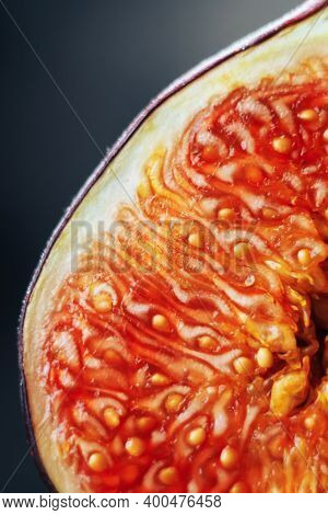 Macro Photo Of Figs In The Section